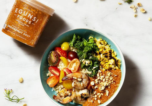 Peanut Butter Groundnut Shrimp Bowl